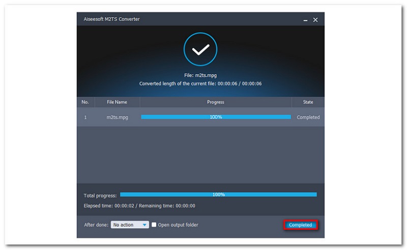 Aiseesoft Converter Completed